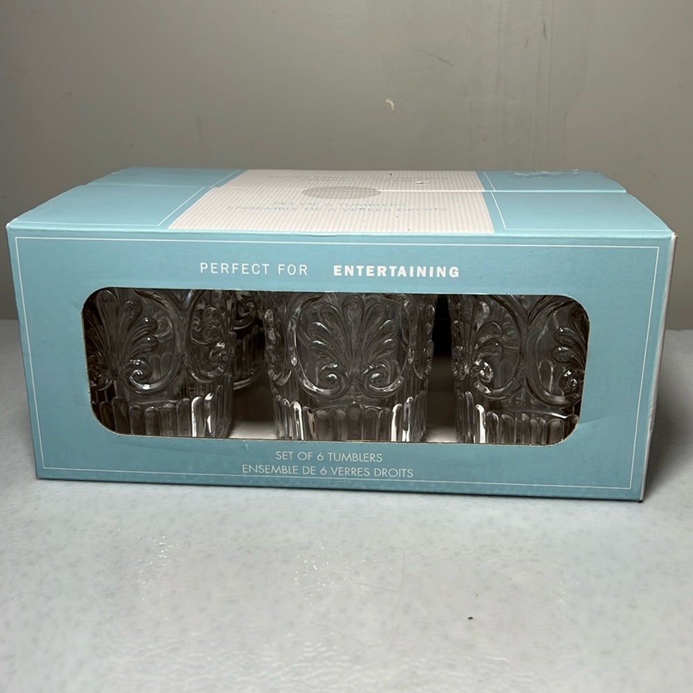 Polystyrene Tumblers Set of 6 New Sealed in Original Box